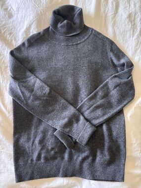 Everlane Charcoal Gray Cashmere Turtleneck Sweater
